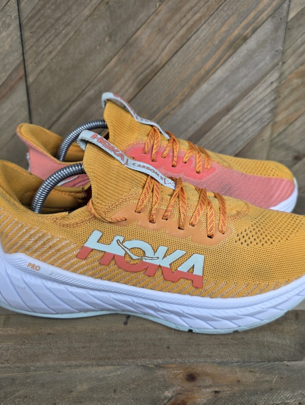 Hoka Carbon X 3 Mens Athletic Running Shoes Size 10 D Radiant Yellow 1123192